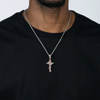 Thorned Rose Cross Pendant