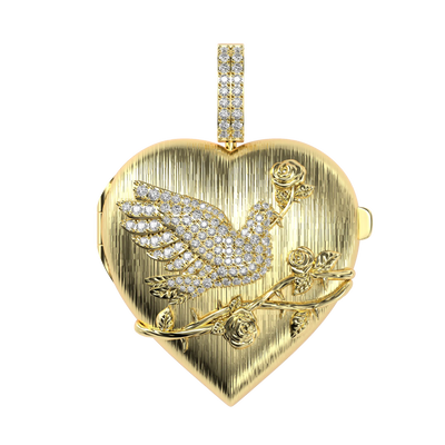 Custom Flip Heart Shaped  Pendant