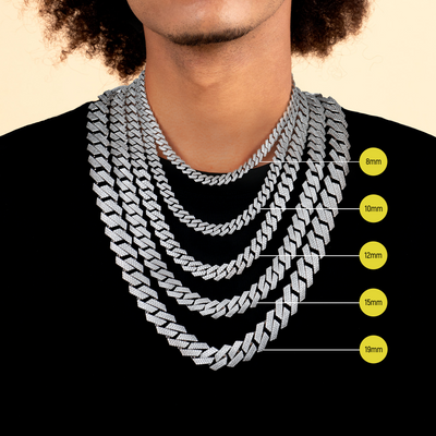 Emerald Cut Prong Cuban Link Chain - 10mm