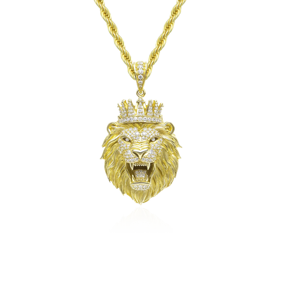 Crowned Lion Pendant - Style 6
