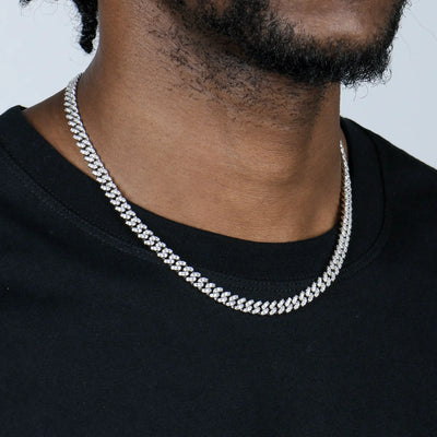 Moissanite Round Cut Cuban Link Chain - 6mm