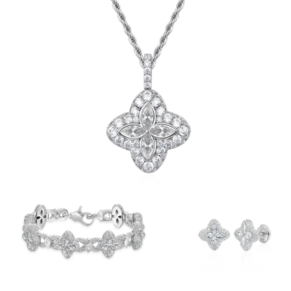 Lucky Ice Clover Set - White Diamond