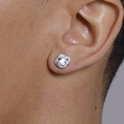 Moissanite S925 Coiled Snake Stud Earrings