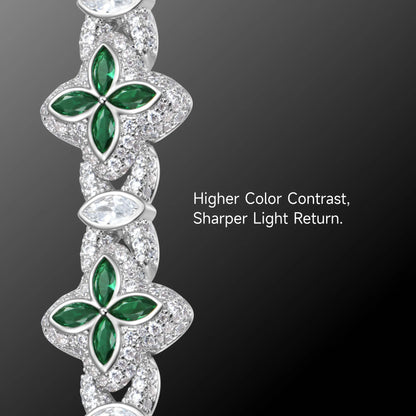 Iced Luminous Clover Bracelet & Earring Set