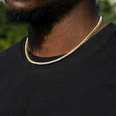 3mm Brass Iced Tennis Chain