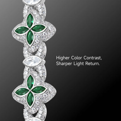Moissanite Luminous Clover Bracelet