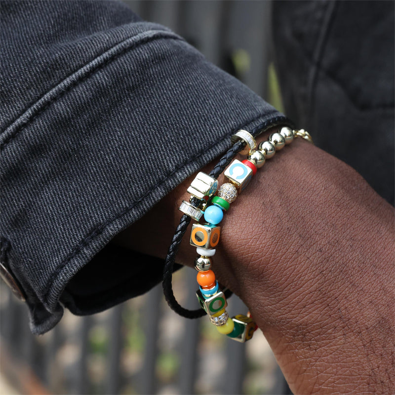 APORRO X COOGI Dice and Beads Enamel Adjustable Bracelet - APORRO