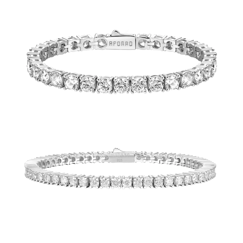 3mm Tennis Bracelet + 5mm Tennis Bracelet Gift Set - APORRO