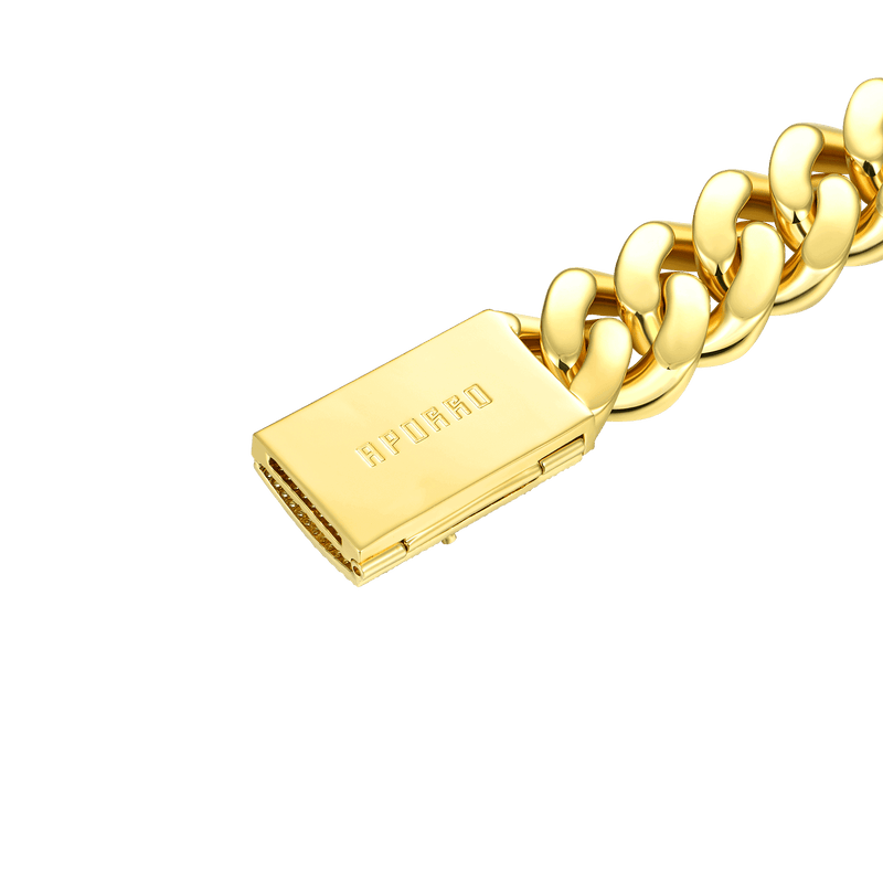 Aporro A® Cuban Link Yellow Gold Bracelet- 7" - APORRO