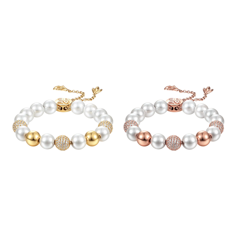 WONG Dragon Pearl and Bead Adjustable Bracelet Gift Set - APORRO
