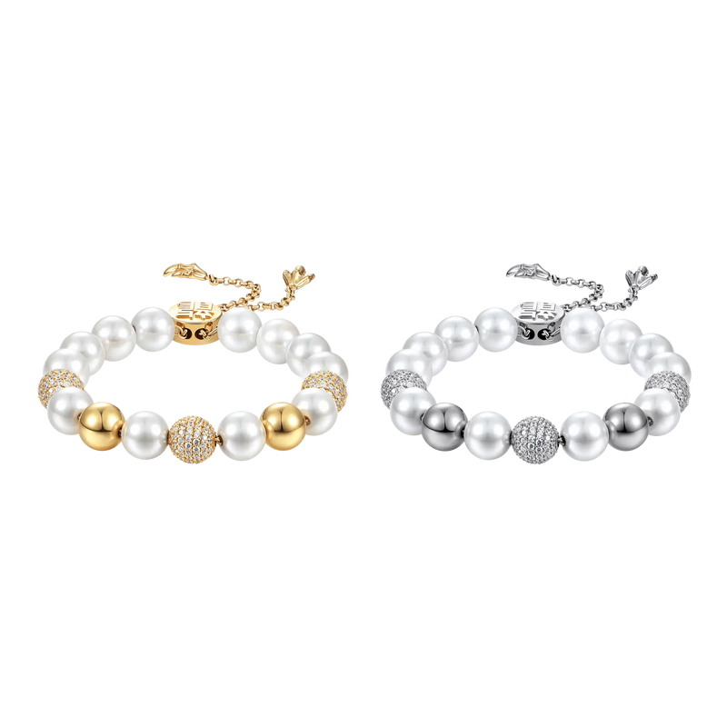 WONG Dragon Pearl and Bead Adjustable Bracelet Gift Set - APORRO