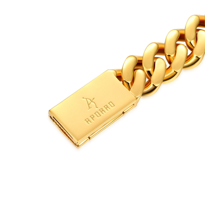 WONG Dragon Box Clasp Miami Cuban Bracelet - 10mm