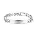 Moissanite Plain Mix Iced Custom Figaro Bracelet