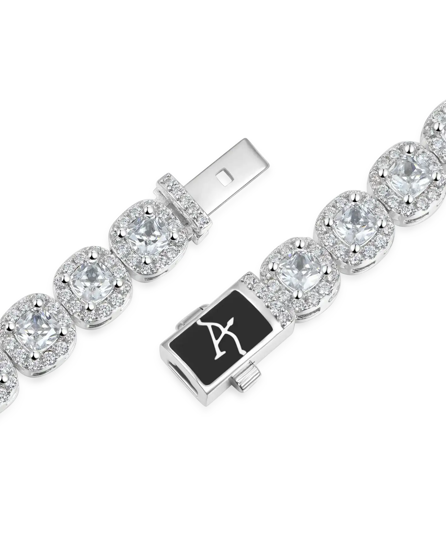 Round Cut Clustered Tennis Bracelet - 7mm
