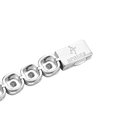 Cushion-Cut Clustered Tennis Bracelet - 7mm