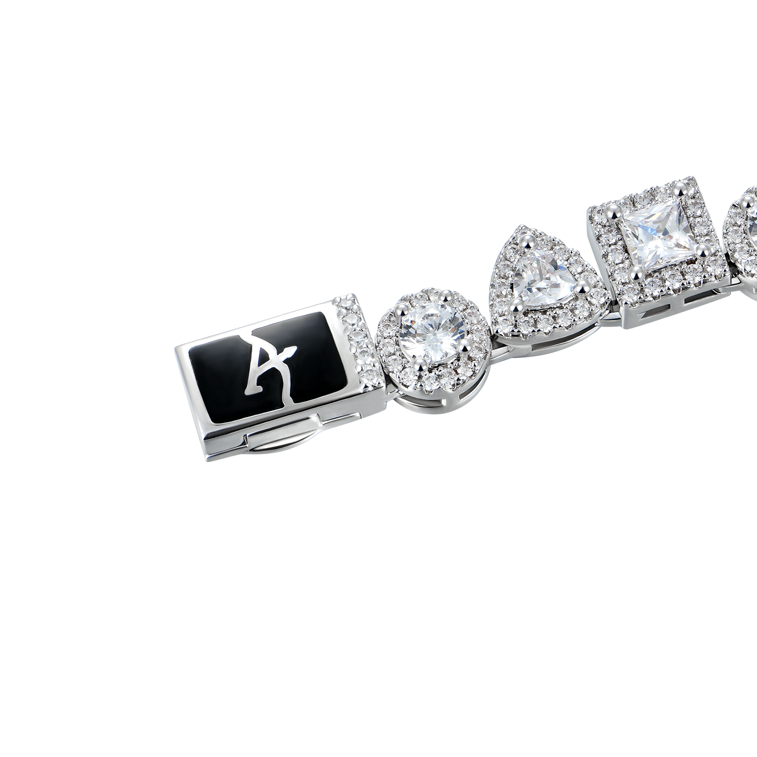 Moissanite Princess Cut Mix Clustered Tennis Bracelet - 7mm