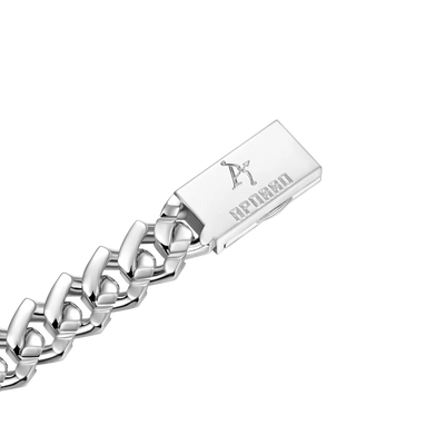 Custom Plain Gold Prong Bracelet - White Gold