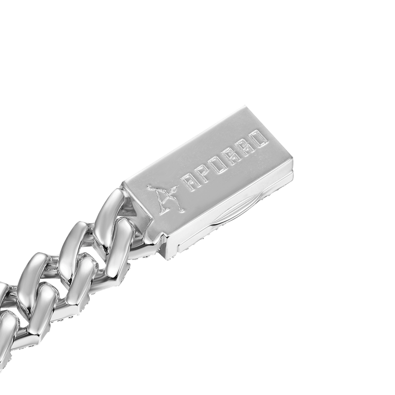 8mm Silver & Moissanite Prong Bracelet - Luxury Jewelry 2024 - APORRO