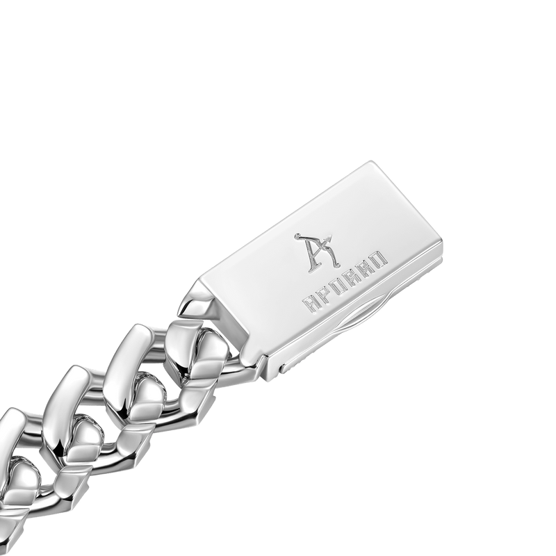 Yellow Gold Emerald Cut Prong Cuban Link Bracelet - 10mm - APORRO