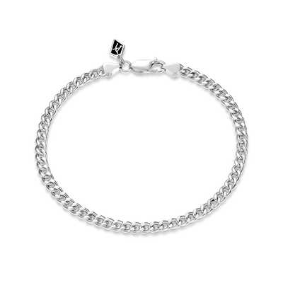 Miami Micro Cuban Curb Bracelet - White Gold