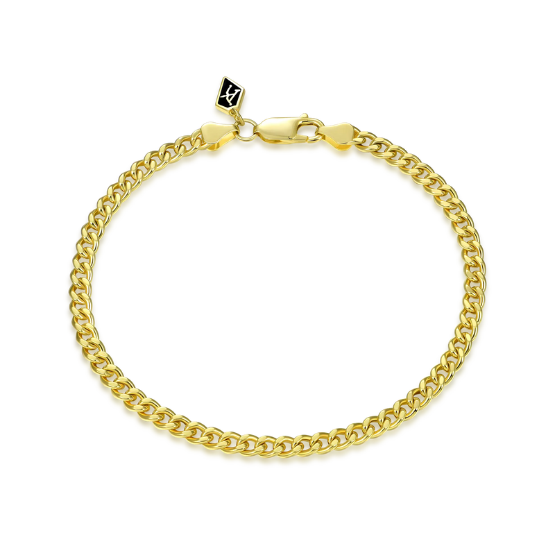 Miami Micro Cuban Curb Bracelet - Yellow Gold - APORRO