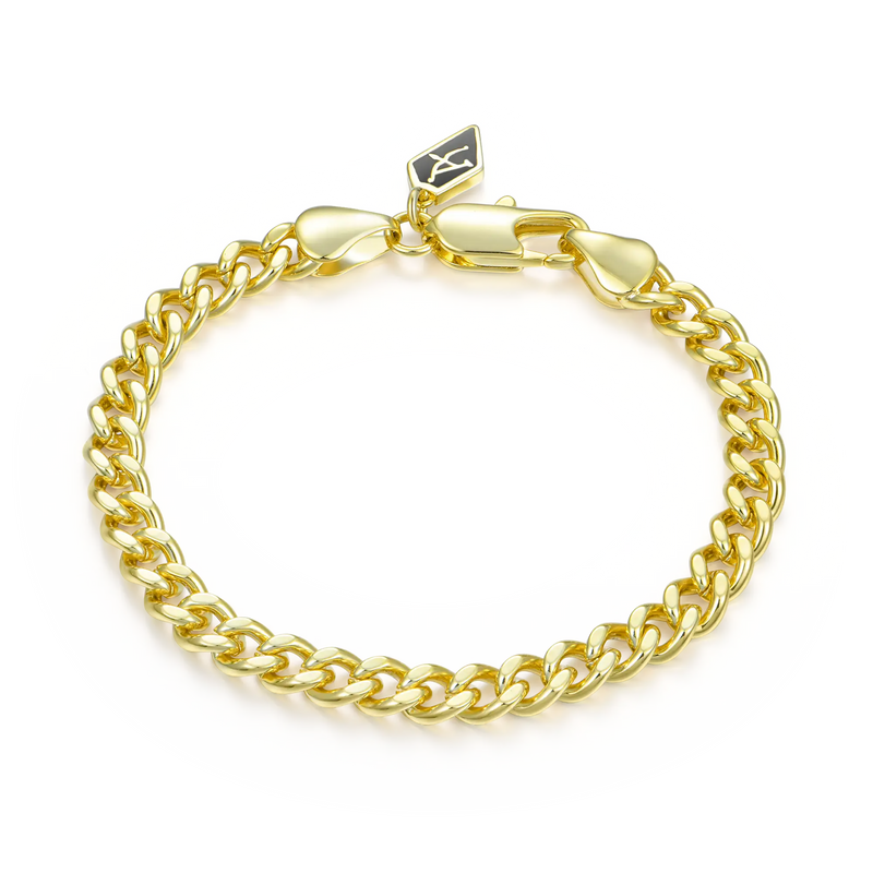 Miami Micro Cuban Curb Bracelet - Yellow Gold - APORRO