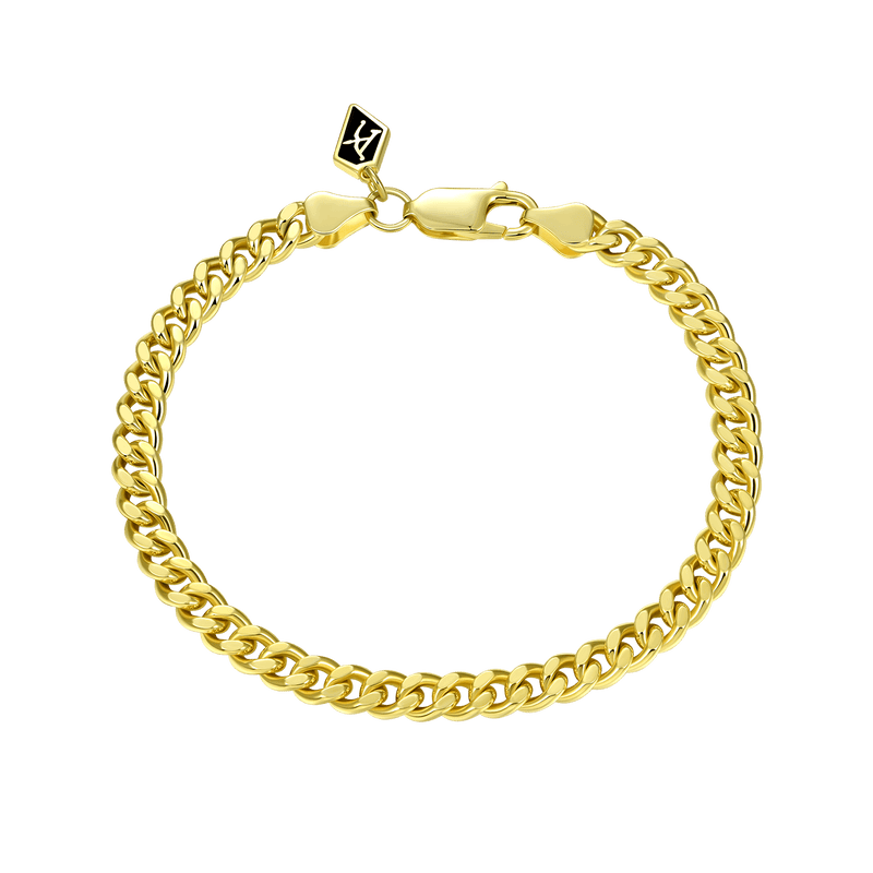 Yellow Gold Miami Micro Cuban Curb Bracelet - 5mm - APORRO