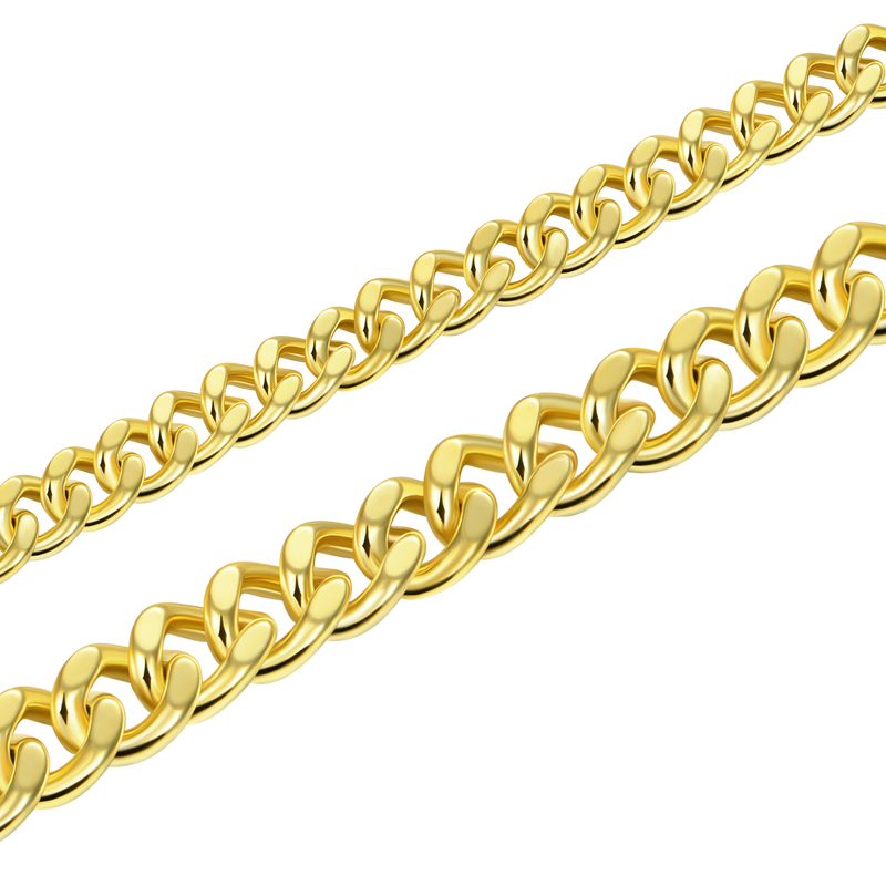 5mm Cuban Link Bracelet + 8mm Cuban Link Bracelet Gift Set - APORRO