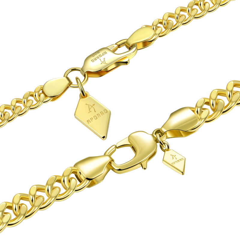 5mm Cuban Link Bracelet + 8mm Cuban Link Bracelet Gift Set - APORRO