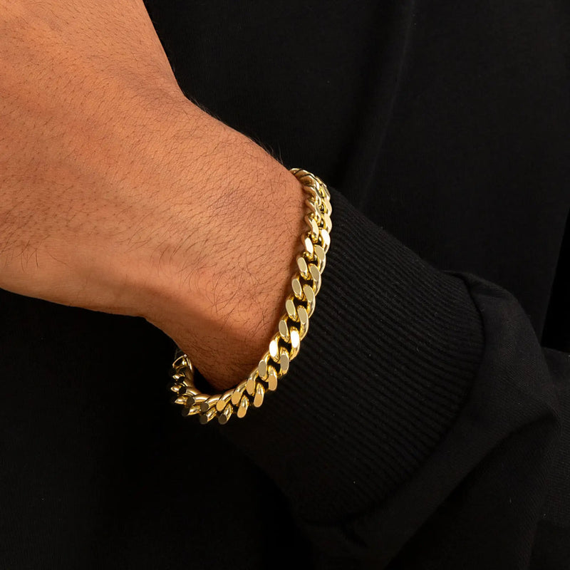 Miami Micro Cuban Curb Bracelet - Yellow Gold - APORRO