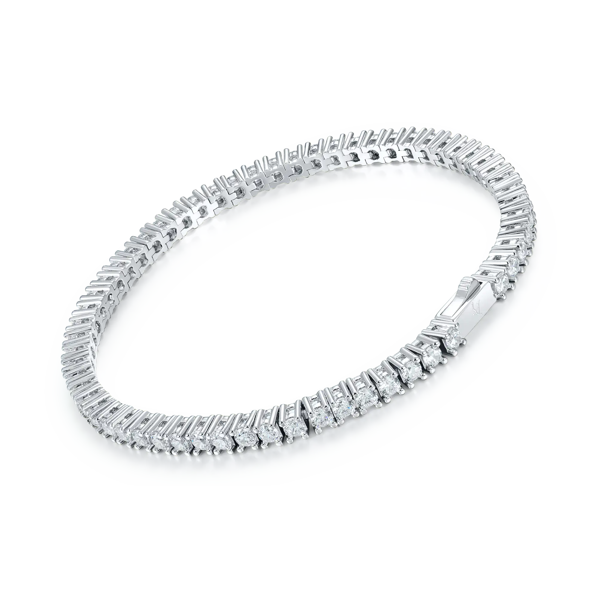 HYERES LOR】24FW☆ Silver (W) 4 Prong Tennis Bracelet 3mm HYERES LOR】24FW☆ Silver (W) 4 Prong Tennis Bracelet 3mm