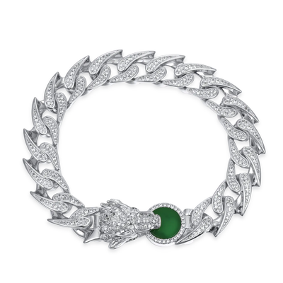 WONG Ⅱ Ridge Iced Out Cuban Bracelet - 12mm