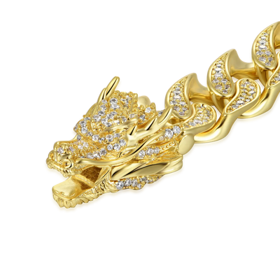 WONG Ⅱ Ridge Iced Out Cuban Bracelet - 12mm