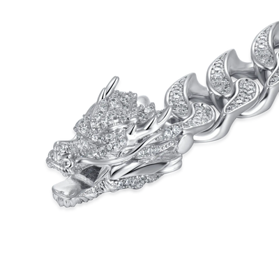 WONG Ⅱ Ridge Iced Out Cuban Bracelet - 12mm