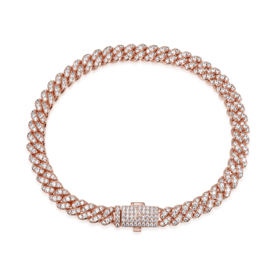 Round Cut Cuban Link Bracelet - 6mm