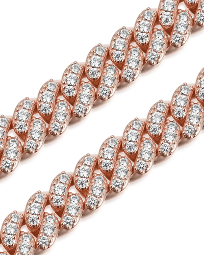 Moissanite Round Cut Cuban Link Bracelet - 6mm