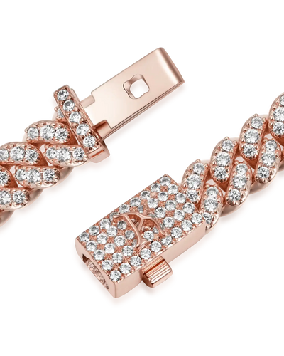 Moissanite Round Cut Cuban Link Bracelet - 6mm