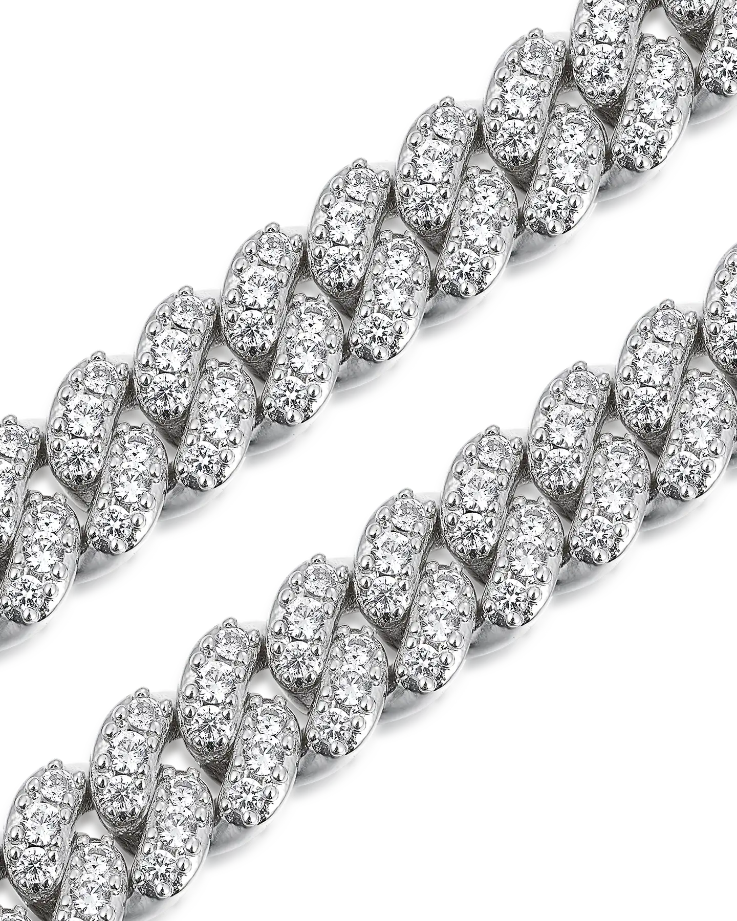 Moissanite Round Cut Cuban Link Bracelet - 6mm