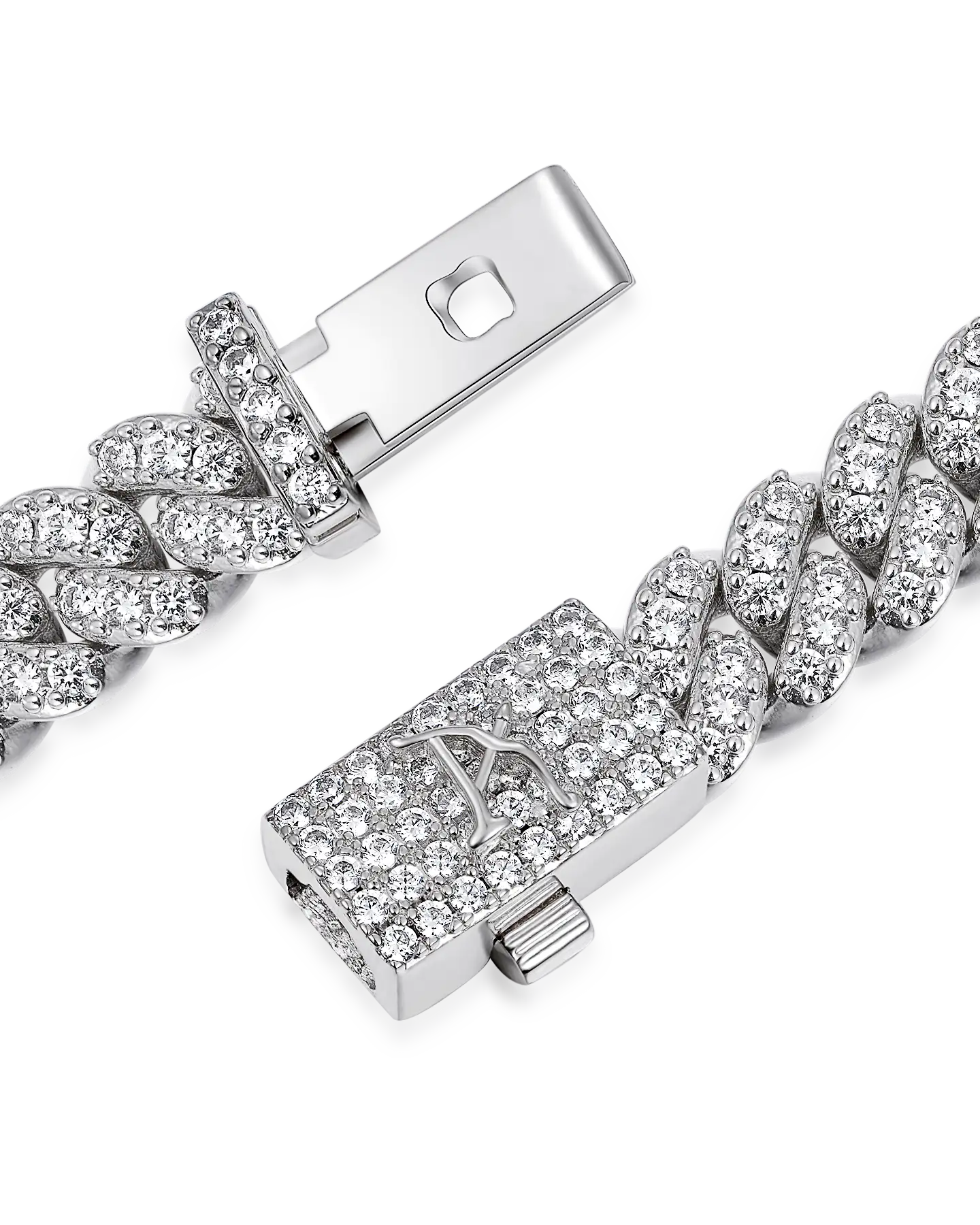 Moissanite Round Cut Cuban Link Bracelet - 6mm