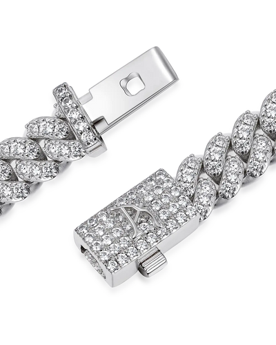 Moissanite Round Cut Cuban Link Bracelet - 6mm
