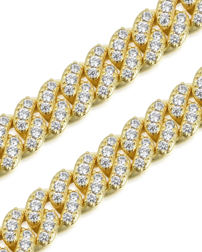 Moissanite Round Cut Cuban Link Bracelet - 6mm