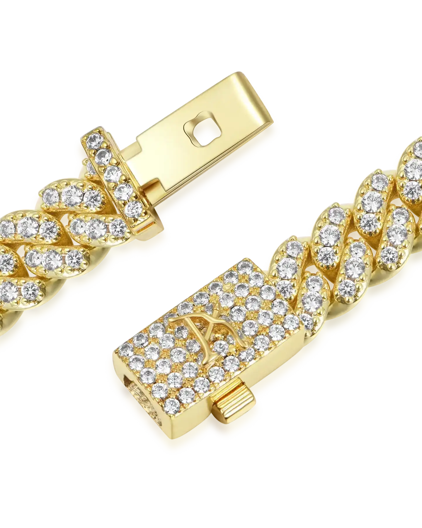 Moissanite Round Cut Cuban Link Bracelet - 6mm