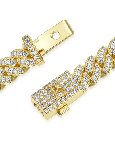 Moissanite Round Cut Cuban Link Bracelet - 6mm