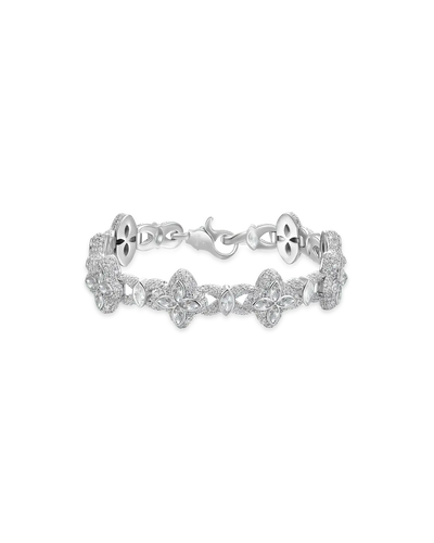Iced Luminous Clover Bracelet - White Diamond
