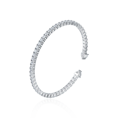 Multiple Spring Tennis Bangle Bracelet