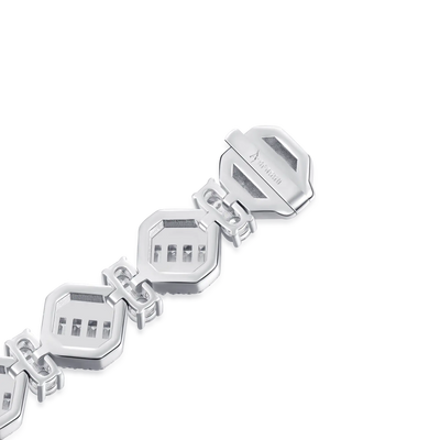Moissanite Octagon Mix Cut Tennis Bracelet - 8mm