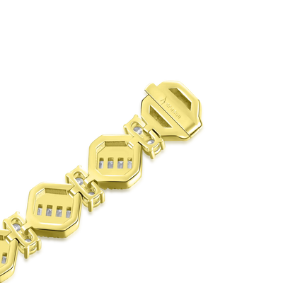 Moissanite Octagon Mix Cut Tennis Bracelet - 8mm