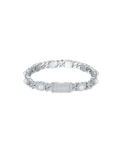 Pearl Iced Cuban Bracelet - 8mm