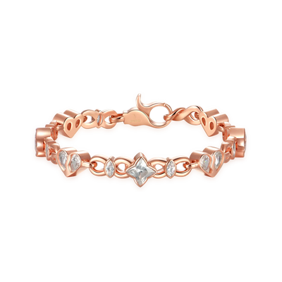 Moissanite Radiant Hearts Entwined Bracelet - 8mm