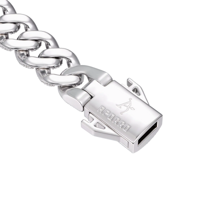 Round Cut Cuban Link Bracelet - 19mm